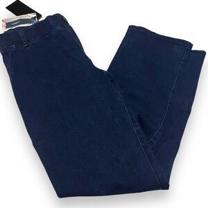Betabrand Dark Blue Classic Straight Leg Denim Yoga Pants W0626 Med S Petite